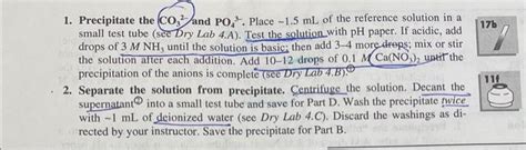 the test solution is made basic and drops of|Solved Part A.1. The test soluion is made basic and drops of.